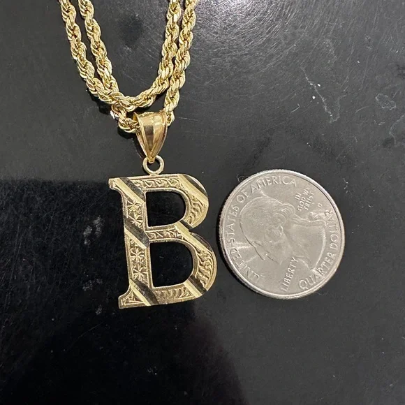 10kt real gols chain and charm